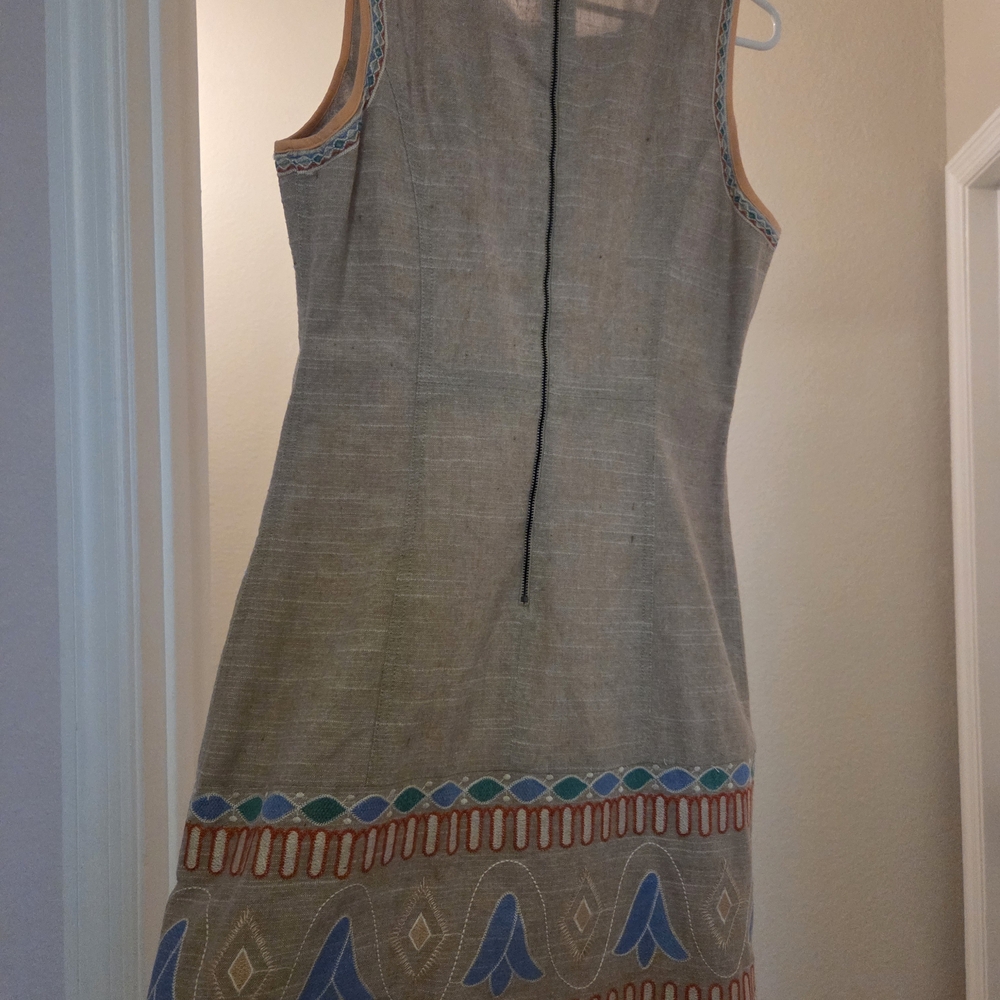 Embroidered Sleeveless Dress - Picture 2 of 2